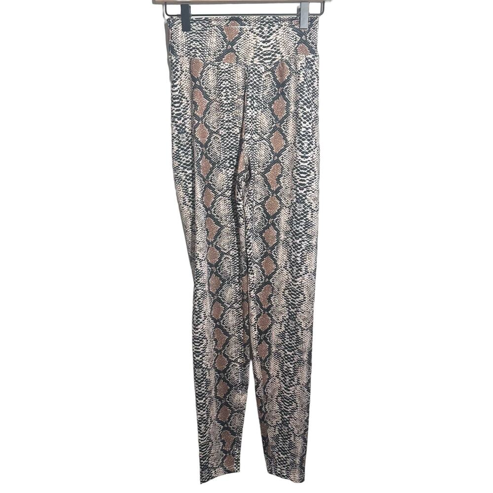 By Egreis Women's Snake Print Leggings Animal Print Size Medium